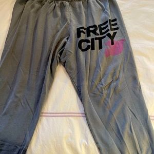 Free City logo sweatpants size lg